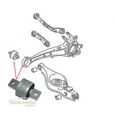 Silentbloc bras fusée arrière 5131H5 haute résistance mécanique pour Citroën C4 Aircross