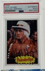Hulk Hogan Signed Trading Card Wrestling Thunderlips Rocky Autograph HOF PSA/DNA