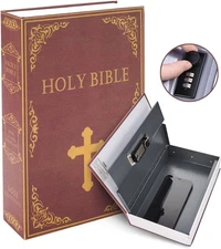 "Secret Hidden Book Safe Bible-Combination Lock, Money Cash Jewelry Safe Bible "