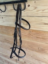 USED CHETACK DARK HAVANA BROWN HORSE BRIDLE ENGLISH HEADSTALL