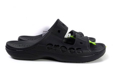 Crocs Adult Baya Two-Stap Slide Sandals M 7 / W 9 Black NEW