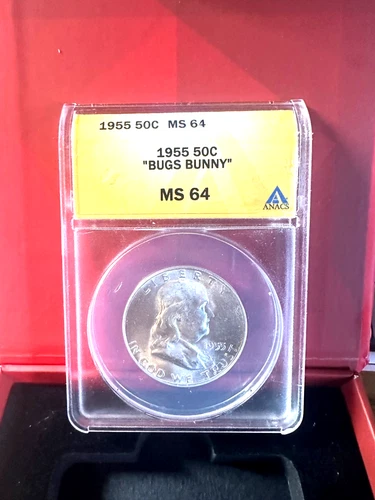 1955-P FRANKLIN 50C MS64 BUGS BUNNY ANACS