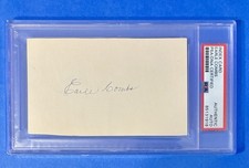 Earle Combs Signed 3x5 Index Card Autograph PSA DNA HOF 1927 NY Yankees