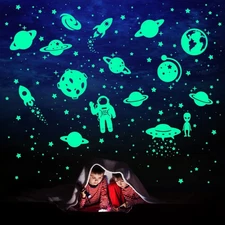 260 PCS Glow in The Dark Stars, Glowing Stars for Ceiling, Star Wall Decals S...