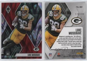 2023 Panini Phoenix Rookies Red Seismic /199 Luke Musgrave #160 Rookie RC