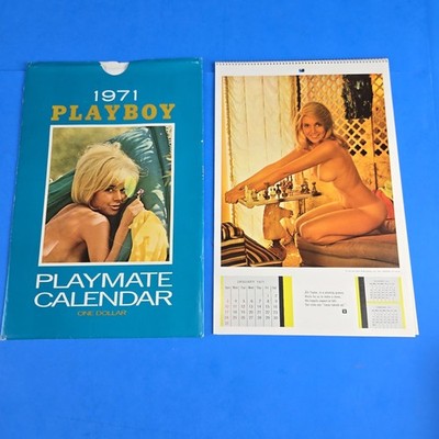 1971 PLAYBOY PLAYMATE CALENDAR COMPLETE W/SLEEVE EXC.