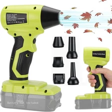 210W Handheld Cordless Turbofan Blower Jet Blower for Ryobi 18V Battery 5nozzles