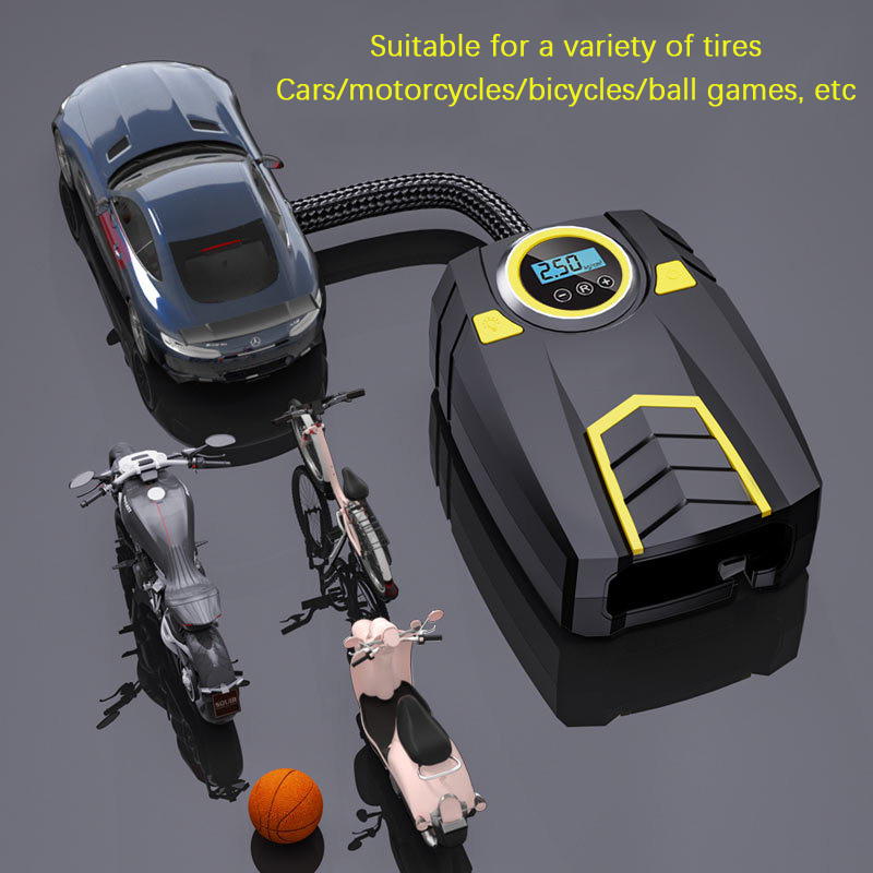 Pompa Gonfiaggio Pneumatici Auto Uk Digitale Portatile Pompa Compressore Aria Pneumatici 12V Elettrica - Miniatura 12