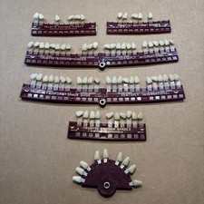 Lot Of Vintage Trubyte Bioform Dental Dentist Tooth Shade Guides Dentsply Int.