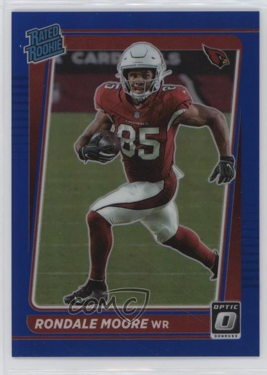 2021 Panini Donruss Optic Rated Blue Prizm /179 Rondale Moore #217 Rookie RC v3r