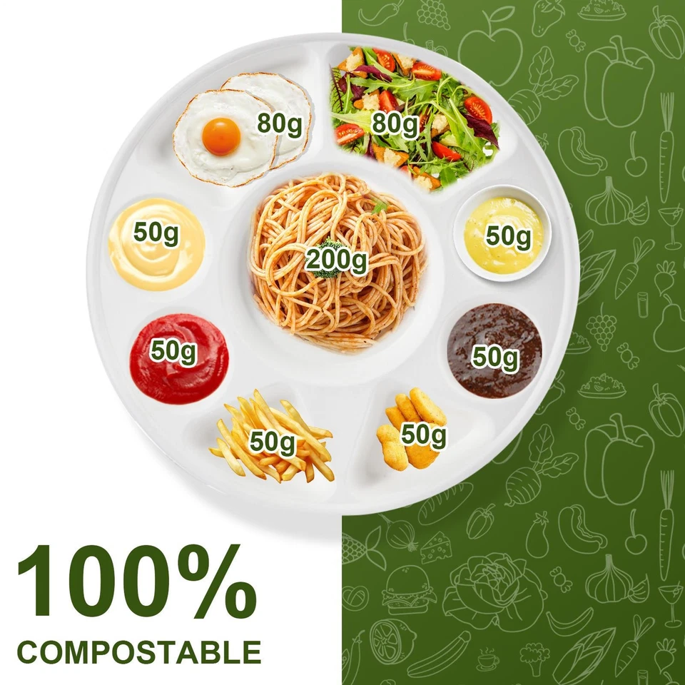 Paquete de 200 cuencos de plástico desechables transparentes de alta resistencia reutilizables Foto 4 de 4