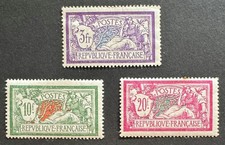 1925 MERSON 3F 10F 20F Yv. 206 207 208 neufs avec ch. ★ MH cote 450€ voir scan