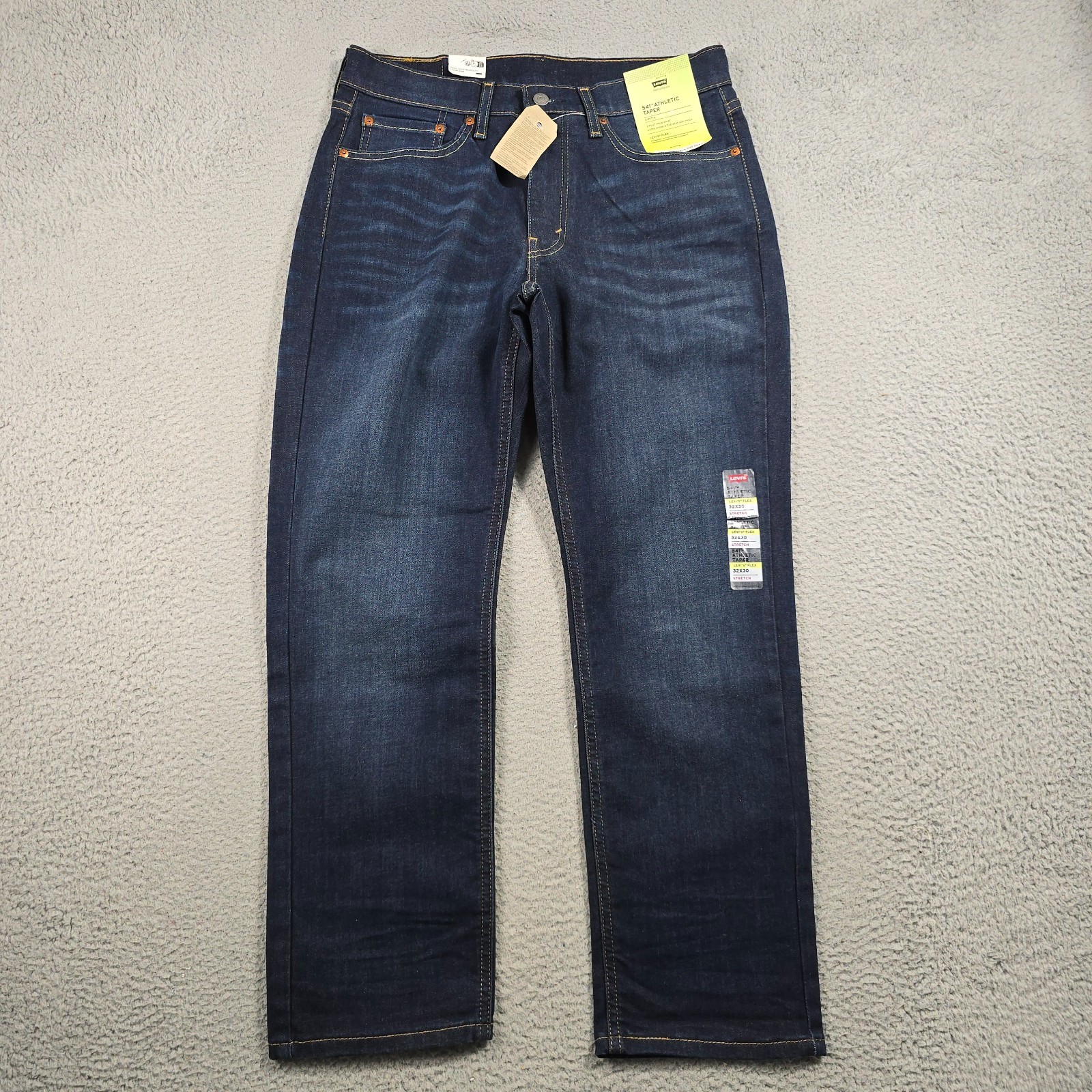 32x30 Blue Denim Dark Wash Athletic Taper Ease Nwt