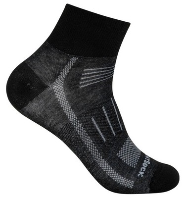 Wrightsock Endurance Sportsocke in schwarz, Anti-Blasen-System, knöchelhoch