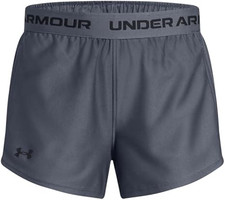 Under Armour GRAY/BLACK Girl's Tech Play Up Shorts, US YXS/JTP/J-ECH