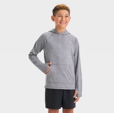 Boys' Tech Fleece Hooded Sweatshirt - All In Motion  Heathered Black M