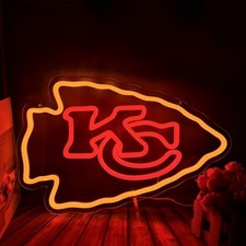 Football Rugby Sports Team Neon Sign Suitable for Chiefs KC Logo Neon Sign for