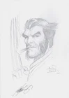 Alan Davis Original Wolverine X-Men Comic Art Sketch Signed by Chris Claremont