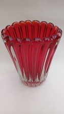 Flavio Poli Seguso Vetri d'Arte Murano Model #12874 Sommerso a Coste Glass Vase