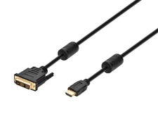 Monoprice 6ft 28AWG High Speed HDMI to DVI Adapter Cable W/ Ferrite Cores, Black