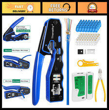 Ethernet Crimping Tool Kit - RJ45 Pass Through Crimp Tool, Network Cable Connect