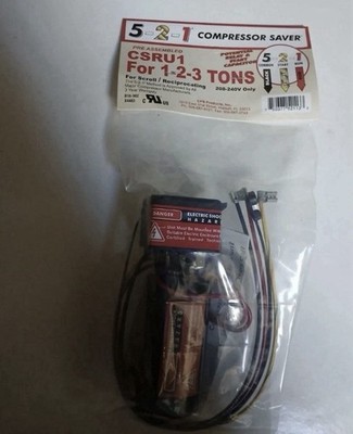 5-2-1 Compressor Saver CSRU1, 1 2-3 Ton, Hard Start Kit, 208 240V - New