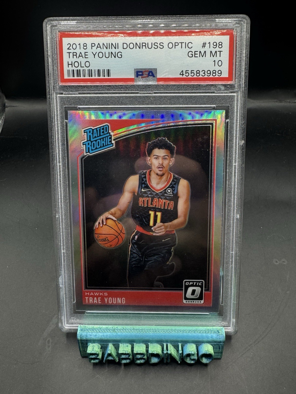 2018 Panini Donruss Optic- Trae Young #198 Holo Rated Rookie PSA10
