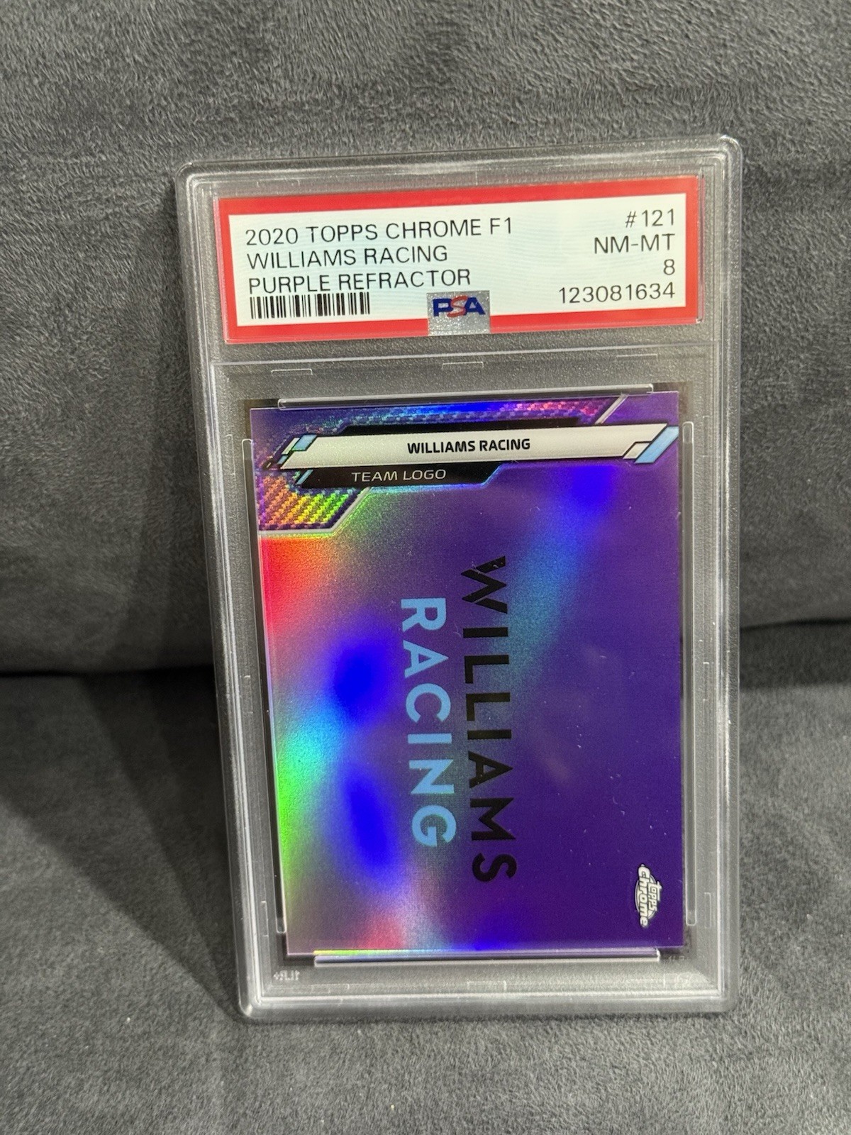 2020 Topps Chrome F1 Williams Racing #121 Purple Refractor /399 Psa 8