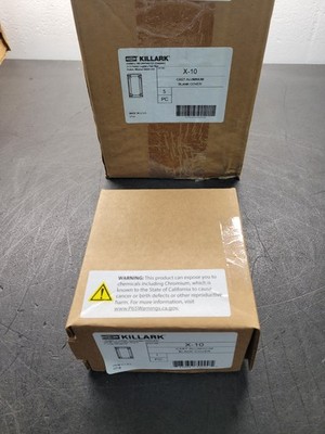 Killark X-10 Cast Aluminum Blank Cover.   Case of 5.