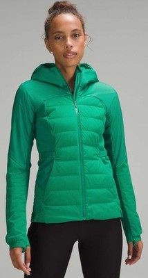 New Adorable Lululemon Down For It All Jacket Water resistant SIZE 12 NWT Green