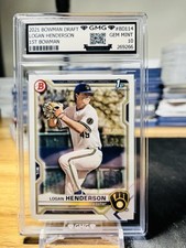 2021 Bowman Draft Logan Henderson #BD114 1st Bowman GMG Graded 10 Gem Mint 💎 RC