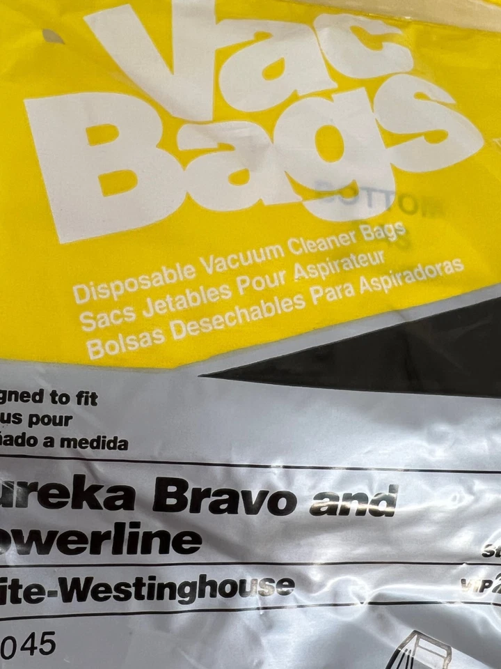 Home Care Vac Bags Eureka Bravo and Powerline Style U Vacuum bags 3 pk - Image 3 of 4