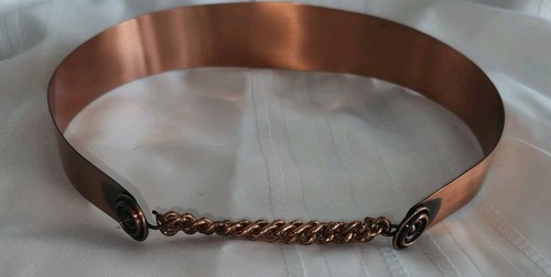 Vintage 1950 Renoir Copper Belt Size SMALL Chain Closure. MCM Signed