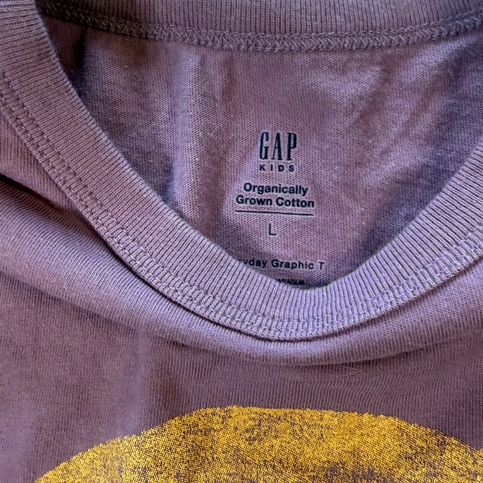 Camisa GAP Niños Manga Larga Niñas Grande Malva Senderismo Gráfico Algodón Foto 3 de 3