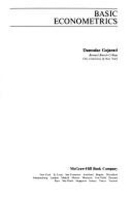Basic Econometrics Hardcover Damodar N. Gujarati
