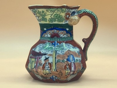 Antiker Freimaurer Eisenstein Chinoiserie Design Hydra Krug. um 1890. 4,25''.