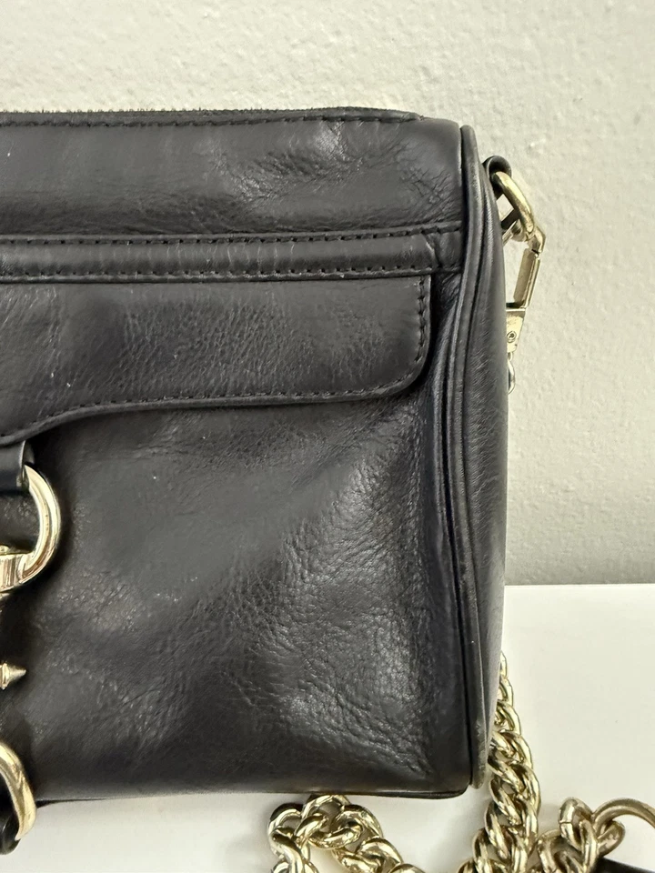 Bolso Bandolera Convertible de Cuero Negro Rebecca Minkoff MAC de Colección Foto 4 de 4