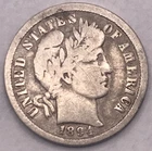 1894-O Barber Dime Key Date Coin VG-Fine Details Condition Scratched