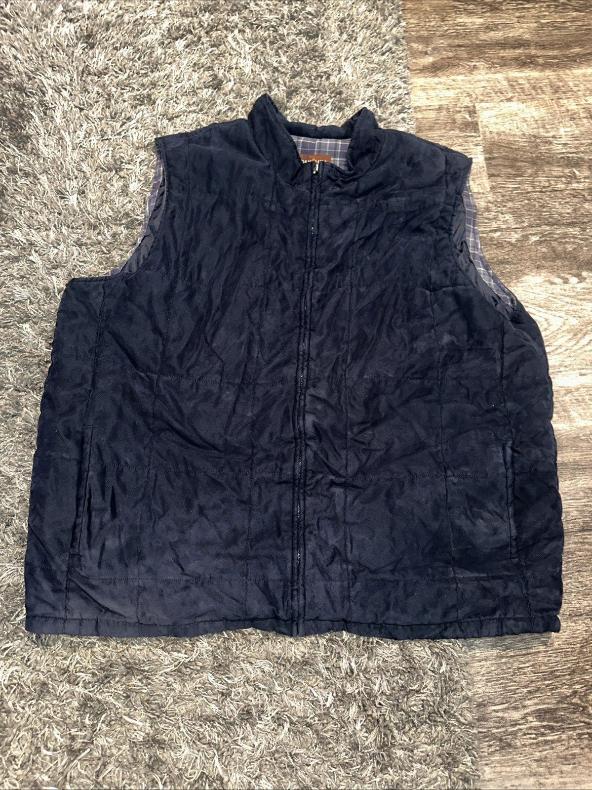 Oak Hill Navy Corduroy Cotton Vest Men’s 3XLT - Cozy, Outdoors Hunting Hiking
