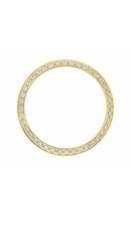 GOLD PLATED LAB DIAMOND BEZEL FOR 26M ROLEX DATE DATEJUST, PRESIDENT WATCH