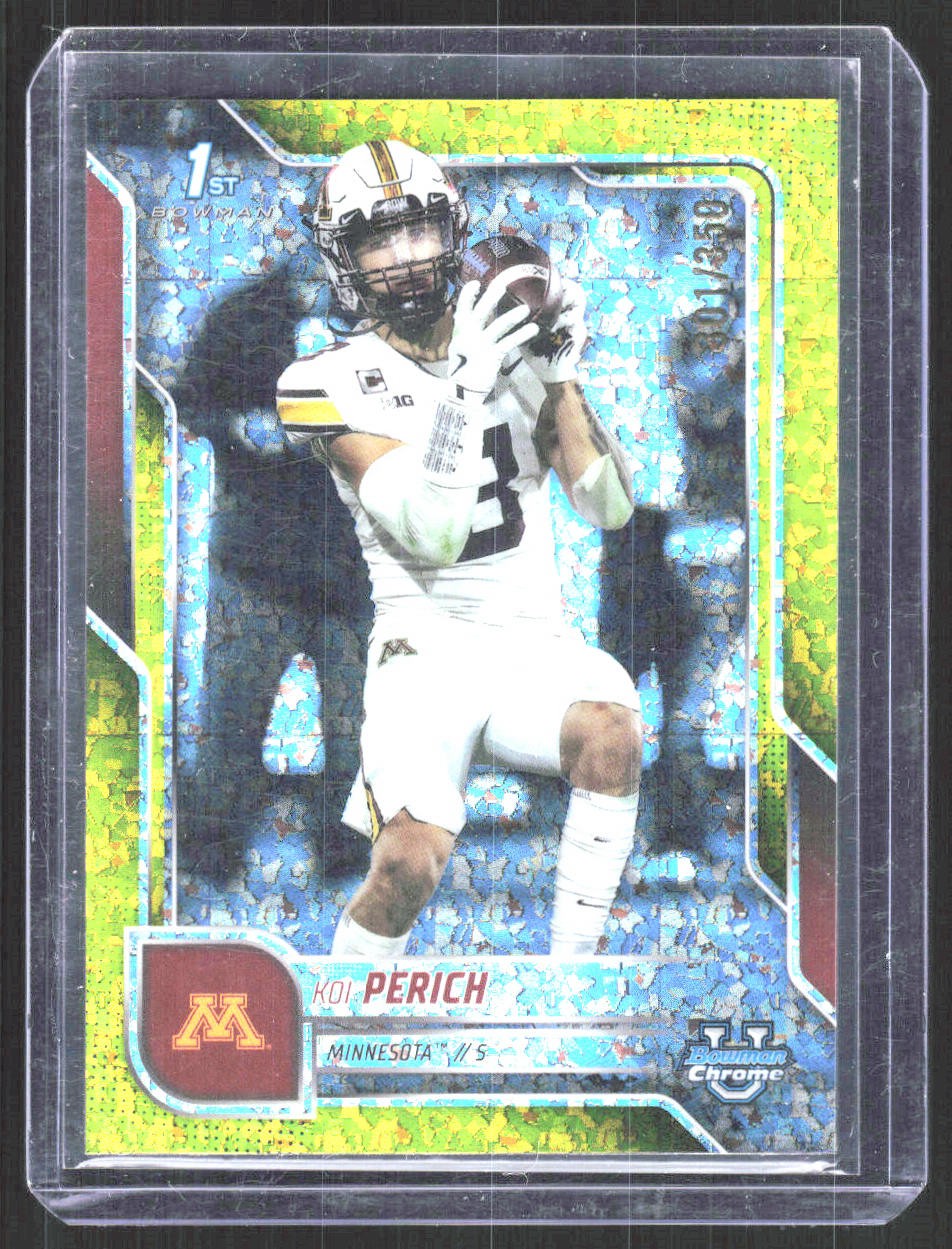 2025 Bowman U Chrome #116 Koi Perich Yellow Mini-Diamond Refractor