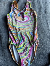 GK Leotard AS Velour Pastel Swirl