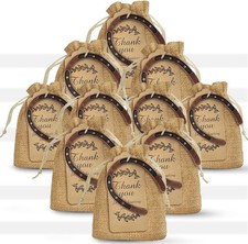 10 Pack of Metal Horseshoes - Lucky Wedding Favors for Guests