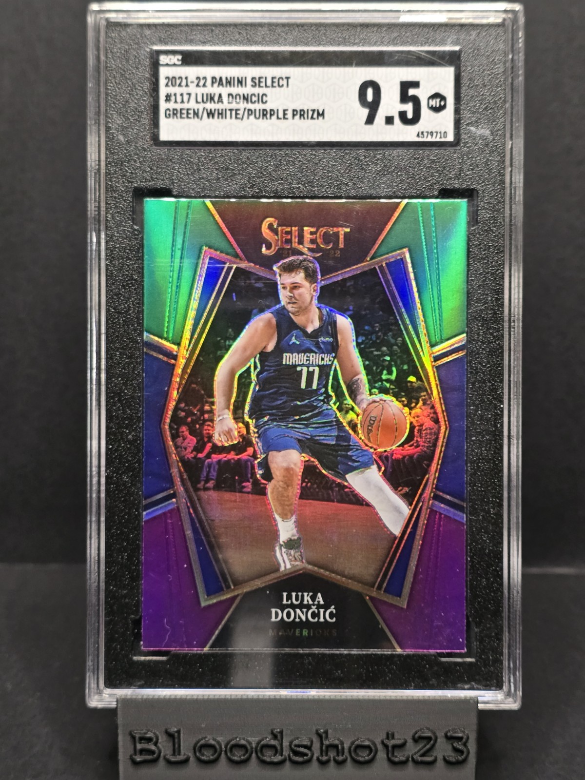 2021-22 Panini Select - Premier Level Luka Doncic #117 Green/White/Purple Prizm