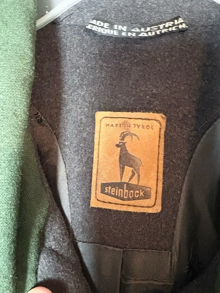 Steinbock длинное пальто женщин серый шерсти кашемир Гималаи Лоден Австрия винтажный - Изображение 4 из 4