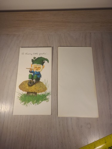 Vintage Unused Norcross Leprechaun St. Patrick's Day Card Unused