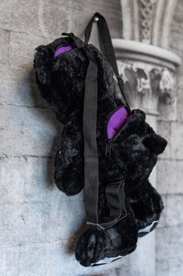 Grumpy Bones Bear Plush Backpack Goth Emo Skeleton Animal  display picture 1