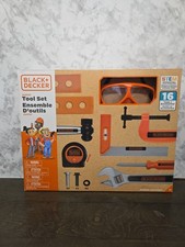BLACK  DECKER 16 PC Tool Set for Kids with Realistic Features includes Goggles
