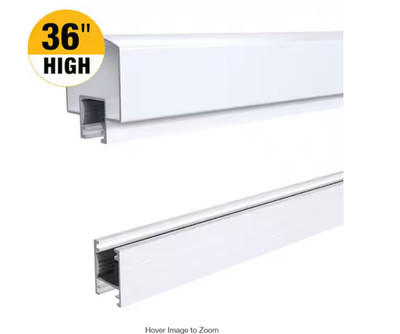 6 Ft. White Aluminum Deck Railing Hand and Base Rail for 36 In. High System