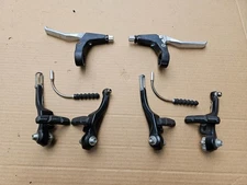 ProMax TX102 Mountain Hybrid Bike V-Brakes + Levers Front Rear Set Black